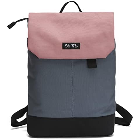 Ela Mo Rucksack Damen - Schön u. Durchdacht - Daypack mit Laptopfach & Anti Diebstahl Tasche für Ausflüge, Uni, Schule u. Büro (Salmon) Cover