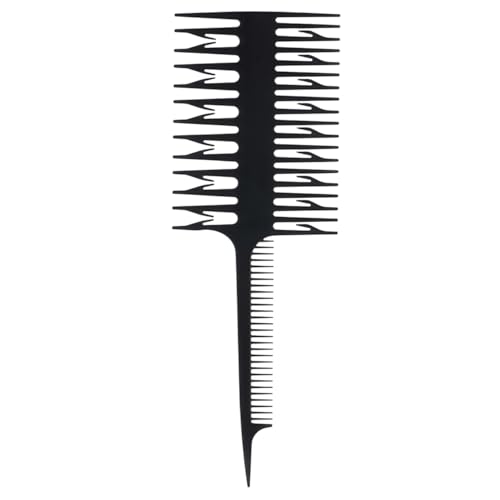 Image of Keli 3 in 1 Double Sided Multifunctional Highlighting Comb for Hair Coloring, Professional Hair Highlight Brush for Sectioning, Dyeing, Styling, Detangling & Cutting Tool with Rat Tail for Men & Women