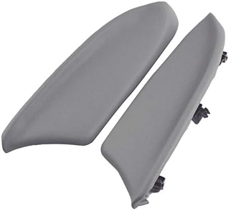 MOTOALL 1 Pair (Left & Right) Gray Auto Car Vinyl Leatherette Front Door Panels Armrest Lid Console Pad Handle Cover & Base Plate for 2008-2012 Honda Accord Sedan