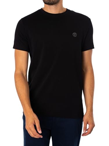 T-Shirt Timberland Homme Coupe Slim Noir Logo Brodé Black Pavement Mode Masculine