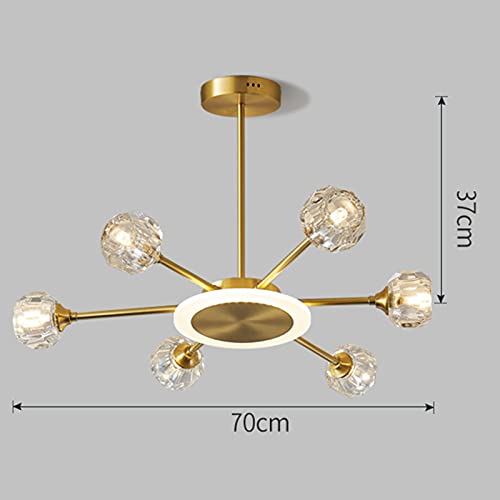 Plafón molecular G9 con 16 luces de cobre para iluminar salones modernos con calidez 5