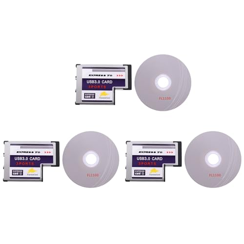 Tarjeta Express de 54 mm USB 3.0 Convertidor Oculto Adaptador de 3 Puertos Chipset FL1100