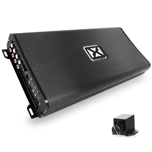 NVX VAD22008 v2 Model 8-Channel Marine/Powersports Amplifier – 2200W RMS Full-Range Class D, 2-Ohm Stable Car Audio Amp with Bass Knob, High-Level Inputs, and Conformal Coated PCB (VAD22008v2)
