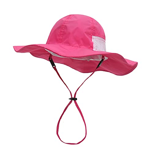 Bucket Hat,Soft Brim Beach Hat Cartoon Solid Color Fisherman Hat Mesh Breathable All-Match for Kids Outdoor Hiking - Main Image