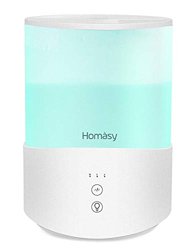 Homasy Cool Mist Humidifier Diffuser, 2.5L Essential Oil Diffuser with 7 Color Mood