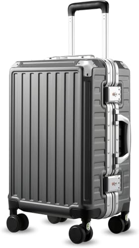 LUGGEX Valise da Voyage avec Cadre en Aluminium, Valise Cabine sans Fermeture Éclair, Rigide...