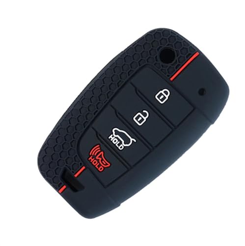 Coques de clés de voiture compatibles avec Hyundai protège télécommande 4 boutons - 3