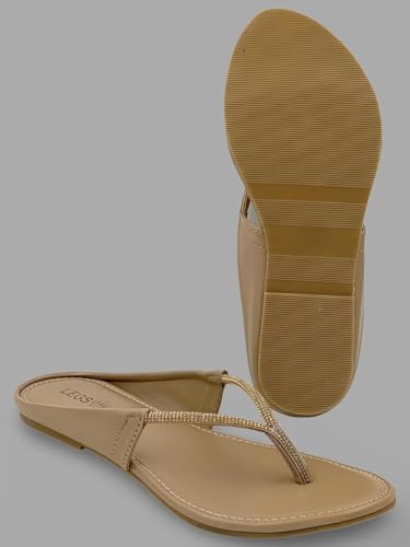 Image of Women's Lavender Flat Sandals with Crystal Strap