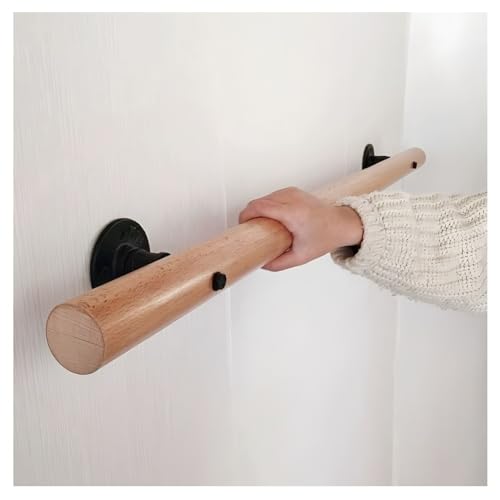 Barre d'appui murale en bois pour sécuriser les escaliers de maison et l'accès aux combles