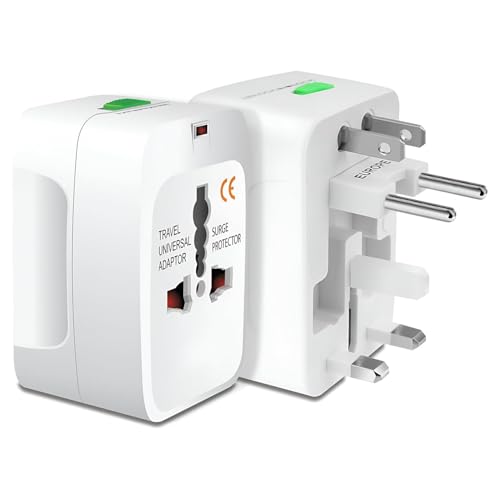 Image of Pivalo Universal Travel Adapter with All in one Multipurpose Power Plug Portable International Travelling 150+ Countries for Phone Camera Laptop (White, Pack of 1)