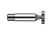 Dormer C820506 High Speed Steel Shank Woodruff Cutter, Plug Chamfer 3.97 mm, Bright Coating, High Speed Steel, 19.05 mm Head Diameter, 10 mm Flute Length, 19.05" Cutting Diameter