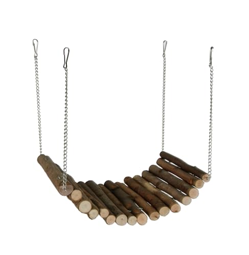 Bubimex - Pont en Bois 100% Naturel - Accessoire Ludique pour Rongeur - Lapin, Cochon d’Inde, Hamster - A Suspendre à la Cage - Installation Facile - Jeu,...