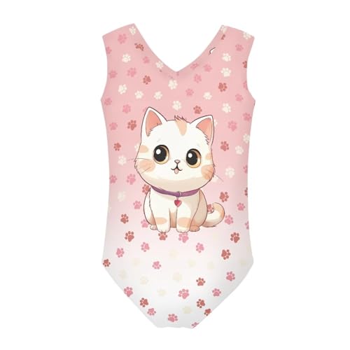 Image of Biyejit Girls Leotards Dance Sport Wear Gymnastics One-Piece Swimwear for Kids 3-14 Years