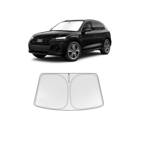 Foldable Sun Shade WODSTA Full Coverage Windshield Sunshade Compatible with Audi Q5 2018-2025 All...