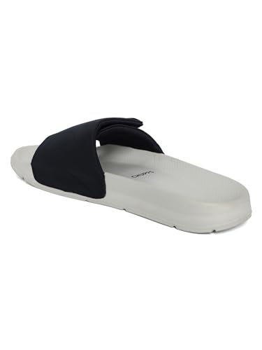 Image of CHUPPS Flow Black & Black Drift Orthopedic Slippers | Soft Footpharma Footbed | Breathable Ventilation Holes | Lightweight Flip Flops | Anti-Skid Chappals for Everyday For Mens