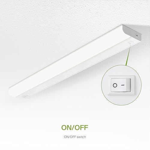 Image of ASD LED Under Cabinet Lighting Hardwired, 32 Inch 16W 2700K-5000K Selectable, 1436LM, CRI90+, Direct Wire Linkable Under Counter Lights for Kitchen, Dimmable Under Cabinet Lights, White, UL Certified