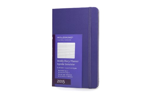 Moleskine 2015 Weekly Planner, Horizontal, 12 Month, Large, Brilliant Violet, Hard Cover (5 x 8.25)