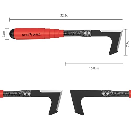 FLORA GUARD fugenkratzer, Doppelseitiges Scharfes Edelstahlmesser Werden Verwendet für Entfernen von Moos und Unkraut in Plattenfugen,Unkrautmesser mit Ergonomischer Griff