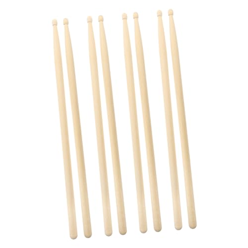 4 pares baquetas de madera de arce para batería miniatura 1