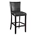 Coaster Home Furnishings 29-Inch Pub Height Chair Bar Stool Barstool PU Leather Seat with Wood Legs, Black / Cappuccino