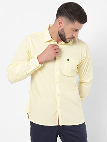 Image of Arvind AD Men White Slim Fit Shirt