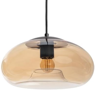 LEDKIA LIGHTING - Suspension Verre Amina | Abat-jour Ambré Réfléc...