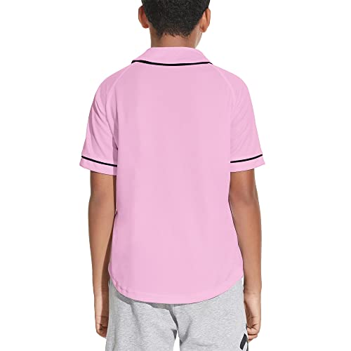 Image of Yuji Itadori Kids Baseball Jersey Button Boys Short Sleeve T-Shirts Hip Hop Fashion Casual Sports Solid Color Shirt