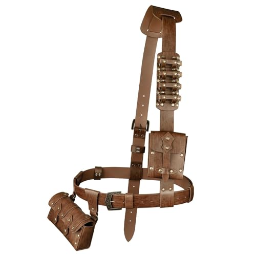 Ceinture à outils d'alchimiste antique costume médiéval fiole portable