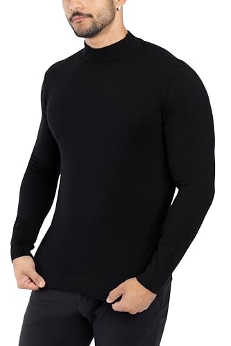 X RAY Mens Mock Neck Sweater, Soft Slim Fit Pullover Top, Basic Mock Neck Sweater for Men4