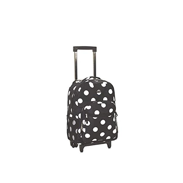 Rockland Double Handle Rolling Backpack, BLACKDOT, One Size