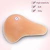 OBASDFD Protesi For Mastectomia In Silicone, Seni Finti Con Capezzoli, Impianti Mammari(Left,300g)