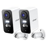 ieGeek Security Cameras Wireless Outdoor 2-Pack, 2K WiFi Surveillance Camera for Home Security, Battery Powered Security Cameras with Siren & Spotlight, AI Detection, App for Phone, IP65 Waterproof