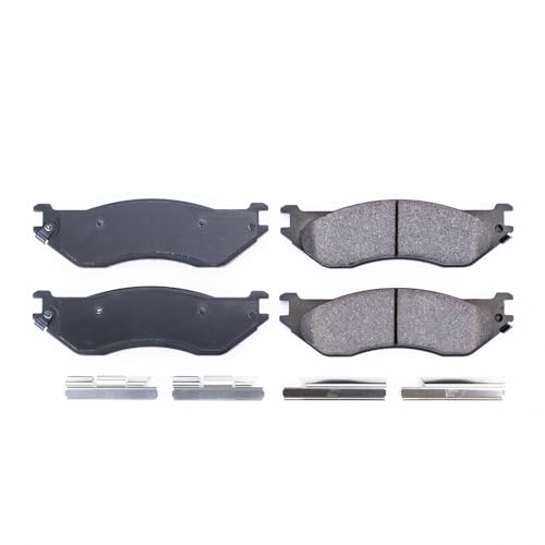Image of PowerStop Front Brake Pads for Dodge Durango 2004-06 | Dodge Ram 1500 2002 - Z17 Ceramic Brake Pads with Installation Hardware, 17-897