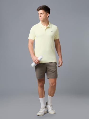 Image of TECHNOSPORT Men's Regular Fit Half Sleeve Polo T-Shirt with Collar, ELASTO Plus Quick Dry Moisture Wicking Polo Tee for Gym Sports Golf and Casual Wear