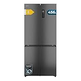 Cecotec Kühlschrank 4 Türen halbintegrierbar Total No Frost Bolero CoolMarket 4D 456 SBI Dark E. Extra Kapazität Max456L, Höhe 189cmx83cm Breite, MetalFlexCooling, Inverter Kompressor leise