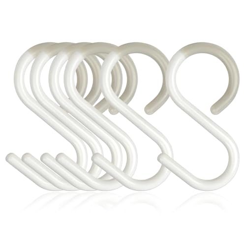 S字フック 錆びない sじフック 落下防止 静音 曲がる 安定性 汎用 大容量 業務用 キッチン 浴室 お風呂 クローゼット収納 (6cm*20pcs)