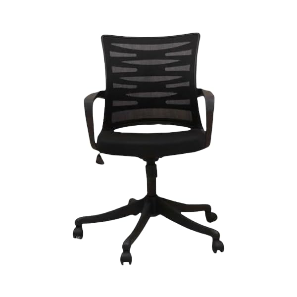 Image of Ergonomic Mesh Office Chair with Adjustable Height & Smooth Swivel | Modern Breathable Desk Chair with Armrests & Wheels for Home & Office