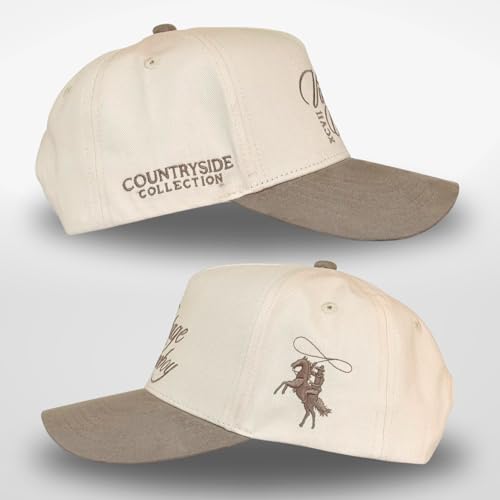 Image of Vintage Western Trucker Hat | Men & Women | Country Cute Caps for Cowgirls Cowboys | Camo Denim Embroidered Cotton | Snapback