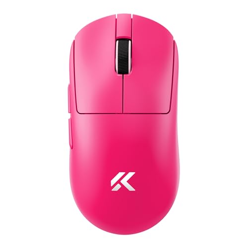 Image of MCHOSE A7 V2 Ultra Wireless Gaming Mouse, 59g Ultra-Lightweight with PAW3950TI Custom Sensor to 42K DPI, Wired /Wireless Dual 8K Polling Rate, 130 Hour Battery Life & Tri-Mode Connectivity - Rose Red
