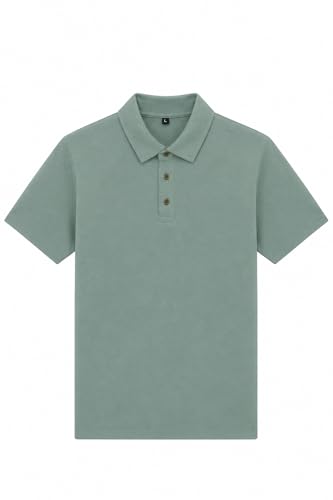 Image of Men's Short Sleeve Polo T-Shirt, Casual Collared Top