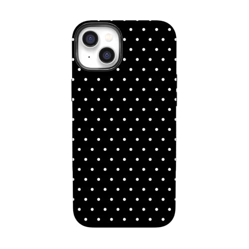 Casely iPhone 14 Plus Case | On the Dot | Black Polka Dot | Bold Protective Design | Compatible with MagSafe
