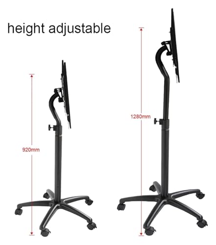 Soporte móvil ajustable para TV con ruedas y bloqueo miniatura 4