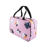 Hohopeti 防水折りたたみお風呂ポーチ 大容量軽量洗面用具バッグ 手提げ式多機能トイレタリーバスケット ピンク お風呂持ち運び便利