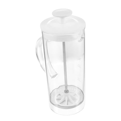 MOLUCKFU Home Kitchen Milk Frother Glass Pot Coffee Maker Accessory Sturdy Easy to Use Cold Hot Resistance