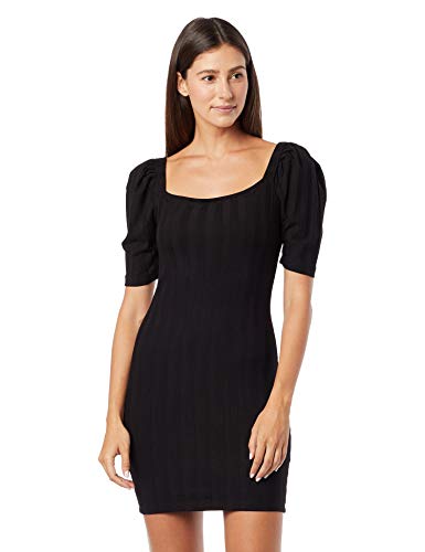 Vestido Curto Canelado, Colcci, Feminino, Preto, M