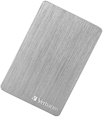 Verbatim Store 'n' Go ALU Slim, 2 TB, Silber, Externe Festplatte, USB 3.2 GEN 1, Festplatte extern aus Aluminium, für Windows & Mac OS X, tragbare Festplatte, USB Festplatte