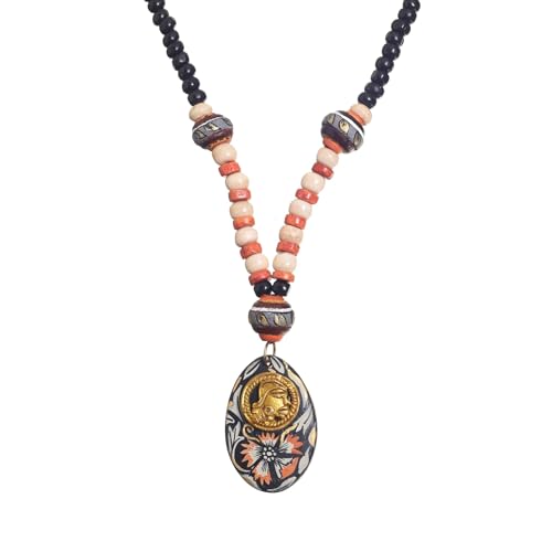Image of AAKRITI ART CREATIONS Boho Tribal Handcrafted Ethnic Necklace Collection | Mandala, Dreamcatcher, Sunburst & Moonstone Designs | Artisan Collar, Lariat & Pendant Statement Jewelry for Women