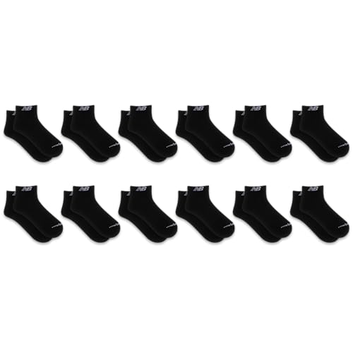 Image of New Balance Unisex Adult Performance Cushioned Low Cut Socks - 6 & 12 Pairs - Moisture Wicking