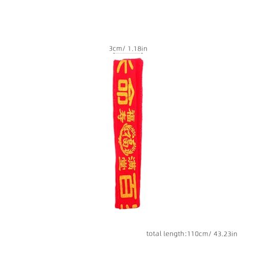 LOGOFUN 20pcs Handmade Single Layer Woven Red Waist Belt with Blessing Pendant for Auspicious Good Luck Protection Unisex Accessory4