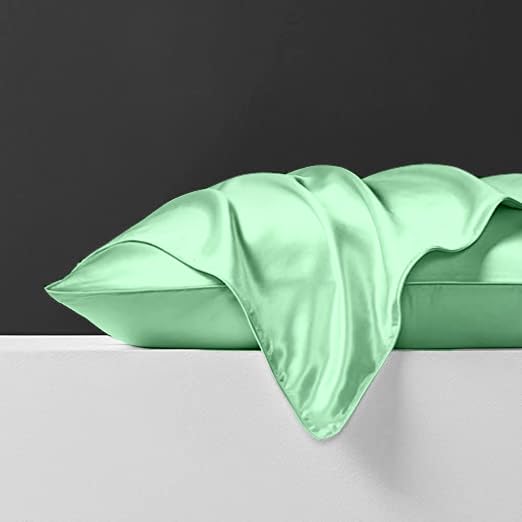 Filbert - Aqua Blue Laxurious Silk Satin Pillow Cover| Mulburry Silk Satin Pillow Covers for Hair & Skin - Aqua Blue | (20" x 36") Inche| 2 Piece
